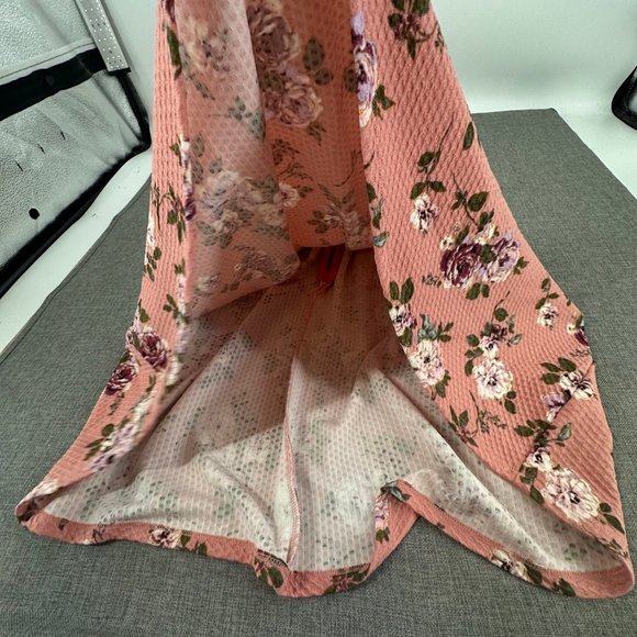 Rewind Floral Skater Dress Medium Sleeveless Pleated Peachy Color Brand New - Picture 8 of 15